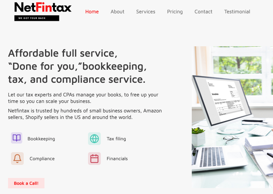 Website Before